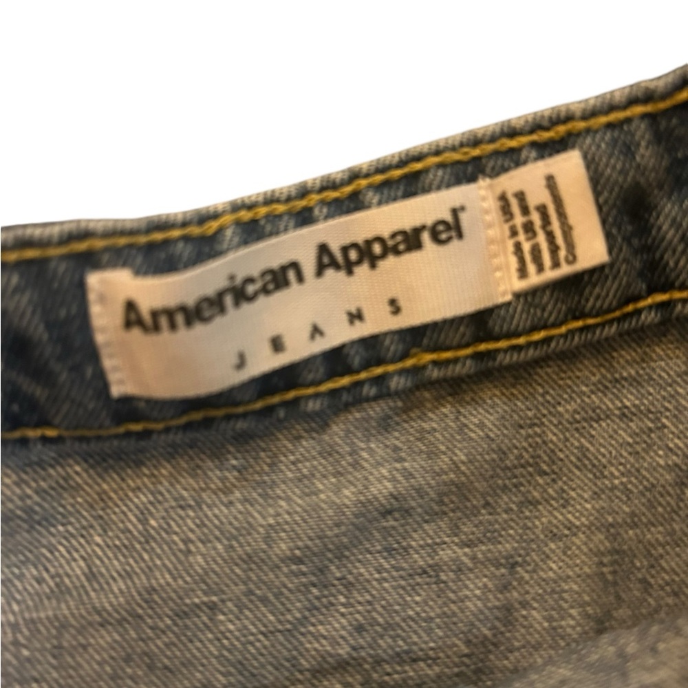 Y2K American Apparel Jean Skirt Denim A Line Mini - Picture 3 of 4